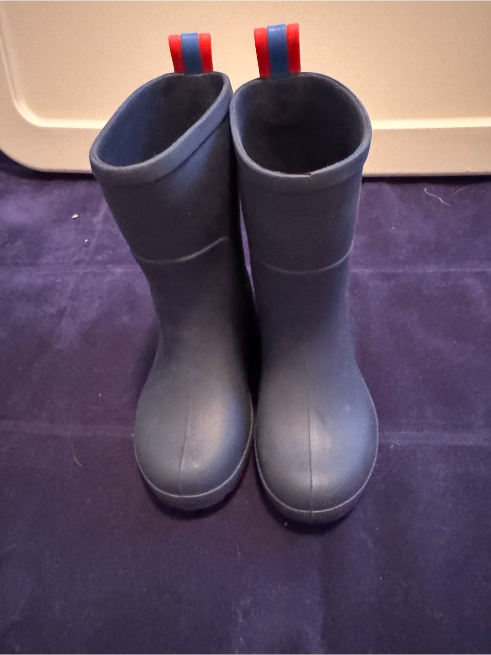 Totes Toddler Navy Blue Rain Boots-sz 5-6, worn once
